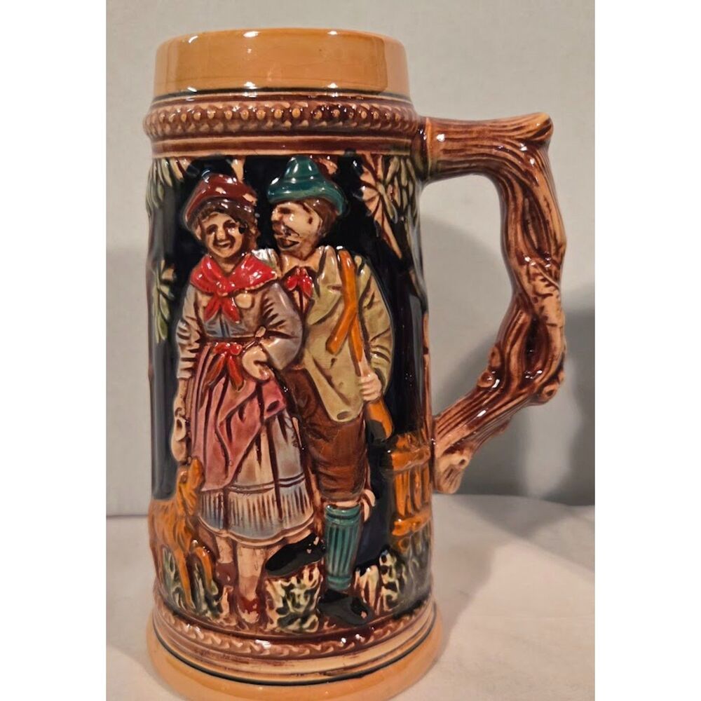 Vintage Gerz West Germany Castle Relief Beer Stein Mug C-6584